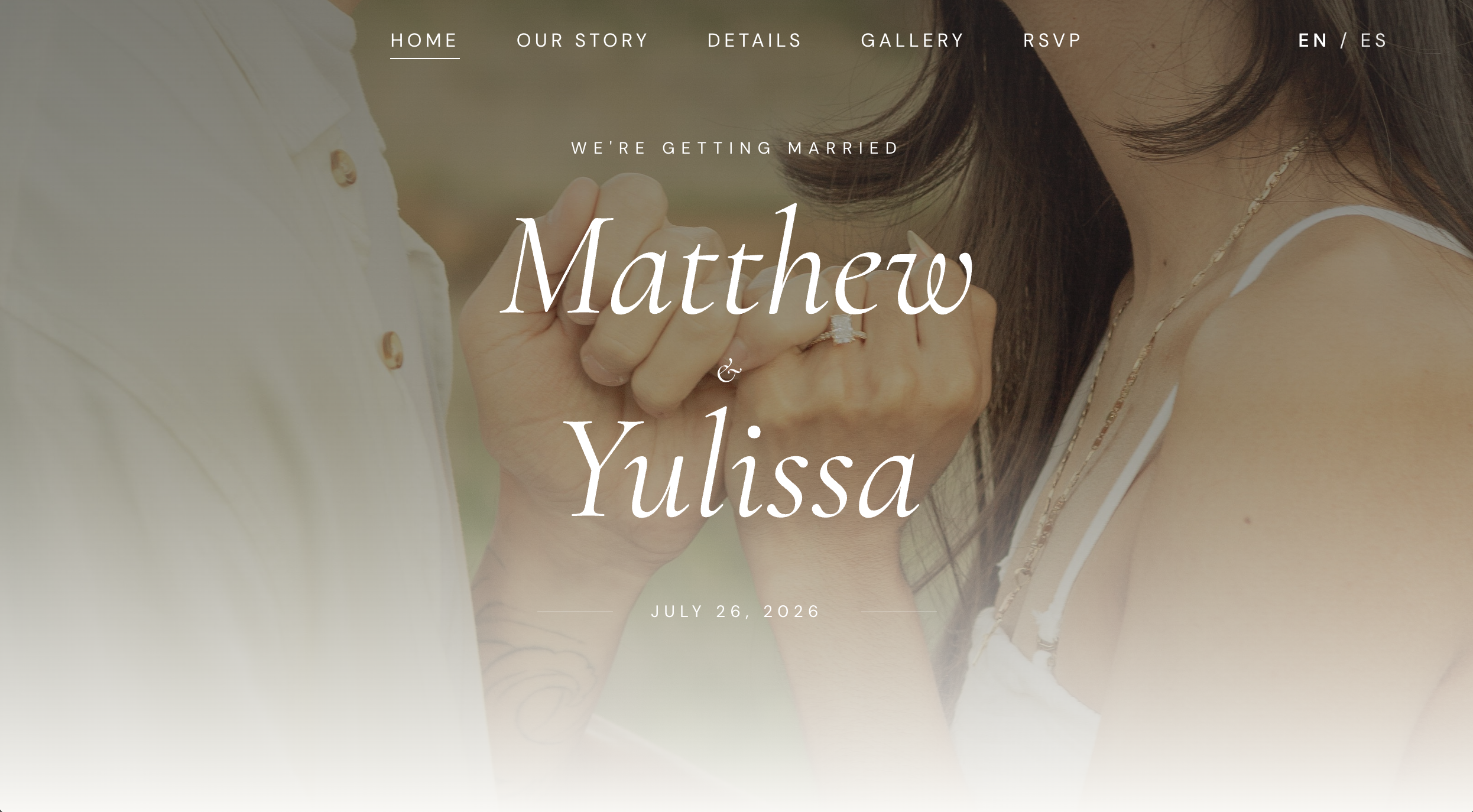 Timeless wedding website template